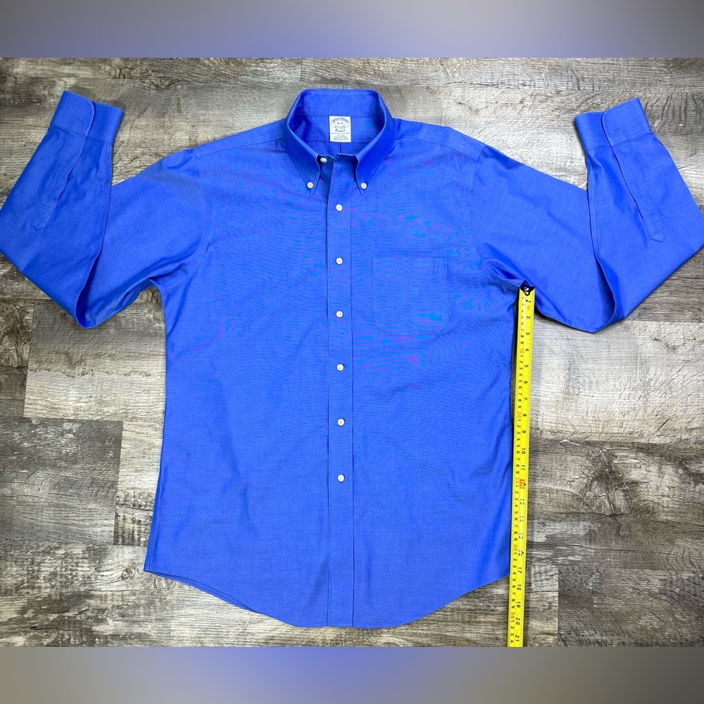 BROOKS BROTHERS men’s shirt long sleeve size 16 - 35 Classic - Picture 12 of 12